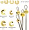 The Beadsmith Basic Elements The Beadsmith Basic Elements Crimp Bead Covers for Hiding Crimped Beads and Preventing Snagging Jewelry on Fabric, Assorted Sizes, Gold Color Bead Covers (Gold)